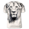 Grunge Lion Faith Retro Men's T-shirt S-5XL