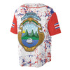Custom Colorful Paint Splatter Republica De Costa Rica Baseball Jersey S-5XL