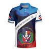 Custom Name Dominican Republic Coat Of Arms Patriotic Flag Men's Polo Shirt S-5XL