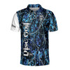 Custom Name Undertow Mystic Blue Jungle Disc Golf Men's Polo Shirt S-5XL