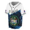 Custom Name Patriotic Belize Coat of Arms Sub Umbra Floreo Baseball Jersey S-5XL