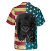 Retro Grunge Bigfoot Smoking American Flag USA Hawaiian Shirt S-5XL