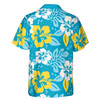Classic Yellow Blue Flower Hawaiian Shirt S-5XL