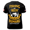 Fishing And Beer Make Me Happy Bigfoot Fishing Men's T-shirt S-5XL