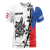 Customize Name Puerto Rico Grunge Flag Sun Taino Gift 3D T-Shirt S-5XL
