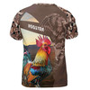 Customize Name Mexico Rooster Camo Mexican Patriotic 3D T-Shirt S-5XL