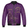 Custom Name Court York Rite Purple Unisex Bomber Jacket S-5XL