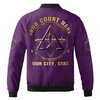 Custom Name Court York Rite Purple Unisex Bomber Jacket S-5XL
