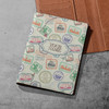 Custom Retro Stamps Leather Passport Cover, Passport Holder, Passport Wallet