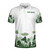 Custom Name Big Foot Sasquatch Looking For Golf Balls 3D Polo Shirt Size S-5XL