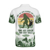 Custom Name Big Foot Sasquatch Looking For Golf Balls 3D Polo Shirt Size S-5XL