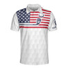 Custom Name Golf American Flag Men's Polo Shirt S-5XL