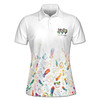 Peace Love And Golf Watercolor Symbol Women's Polo Shirt S-5XL