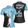 Custom Name Golf Now Wine Later Women's Polo Shirt S-5XL