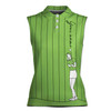 Custom Name Funny Colorful Vertical Stripes Golf Women Sleeveless Polo XS-4XL
