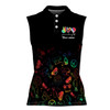 Custom Name Peace Love Golf LGBTQ Pride Rainbow Golf 3d Women Sleeveless Polo Size Xs-4xl