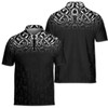 Runer Viking Dark Tribal Pattern Grunge Zipper Polo S-5XL