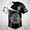 Customize Mexico Symbol Black And White Skull Baseball Jersey S-5XL