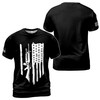 Patriotic 2nd Amendment Freedom American Flag Distressed 3D T-Shirt S-5XL