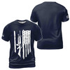 Patriotic 2nd Amendment Freedom American Flag Distressed 3D T-Shirt S-5XL