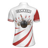 Personalized Bowling Apparel Red And White Women's Polo Shirt S-5XL