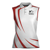 Personalized Bowling Apparel Red And White Women Sleeveless Polo S-5XL