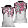 Custom Name Pink Camo I Know I Bowl Women Sleeveless Polo S-5XL
