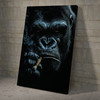 Cool Gorilla Wearing Sunglasses Wall Art, Funny Monkey Canvas Print for Man Cave Decor
