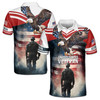 USA Veteran Patriotic America Eagle Men's Polo Shirt S-5XL