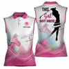 Custom Name Pink Lady Golfer This Girl Got Drive Women Sleeveless Polo XS-4XL
