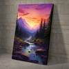 Beautiful Sunset Landscape Wall Art Poster and Canvas