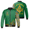 Customized Blue Lodge Master Mason Mansonic Bomber Jacket S-5XL