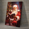 Santa Claus Reading Christmas Stories Poster and Canvas
