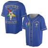 Custom Name Chapter Name OES Sisters In Service Unisex Baseball Jersey S-5XL