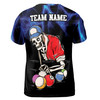 Personalized Blue Lightning Skull Love Billiard Men's T-shirt S-5XL