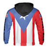 Custom Name Patriotic Puerto Rico Flag Pattern Skull Hoodie S-5XL
