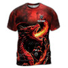 Custom Name Fire Dragon Billiard Passonate Player Men's T-shirt S-5XL
