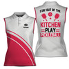 Custom Name Stay Out Of The Kitchen Play Pickleball Women Sleeveless Polo XS-4XL