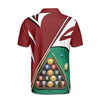 Customized Name Billiard Cue and Balls Pattern Men's Polo S-5XL