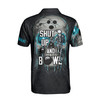Custom Name Polo Shh Up and Bowling Melting Skull Men's Polo S-5XL
