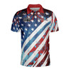 Custom Name Bowling Bowl Around Find Out American Flag Colors Men's Polo S-5XL
