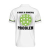 Custom Name I Having A Drinking Problem Argyle Pickleball Men's Polo Shirt S-5XL