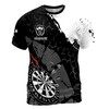 Personalized Darts, Custom Darts Black and White For Team 3D T-Shirt S-5XL