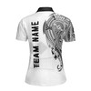 Customized Name Viking Tattoo Tribal Pattern Pickleball Women's Polo Shirt S-5XL
