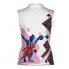 Custom Name Argyle Leopard Bowling Ball Women's Sleevesless Polo XS-4XL