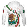 Custom Name Mexico Flag Coat of Arms Celebration Firework Hoodie S-5XL