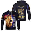 Custom Name Born In October King Honor Lion 3D All Over Printed Hoodie S-5XL