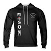 Peronalized Freemason Merry X-mas with Santa Skull Mason Symbol Hoodie S-5XL
