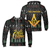 Customized Mason Pine Tree Reindeer Antler Pattern Christmas Hoodie S-5XL