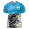 Personalized Turtle Patriotic Belize Coat Of Arms Men's T-shirt S-5XL